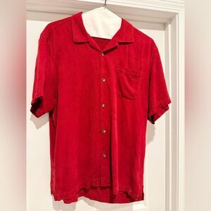 Tommy Bahama Red Men's Shirt Hawaiian